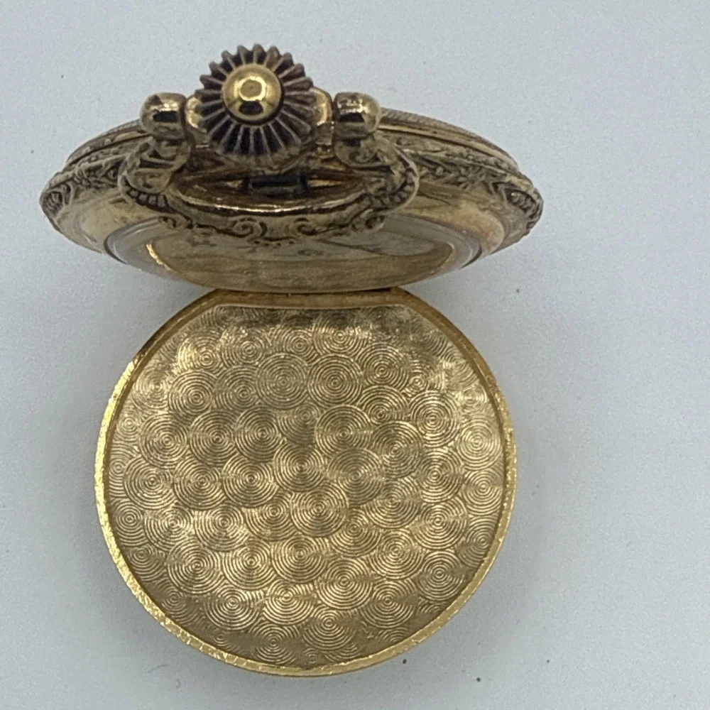 Pocket Watch Grandpa Gold Tone Infinity Quartz Rare Untested Vintage VTG